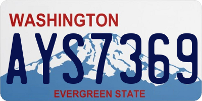 WA license plate AYS7369