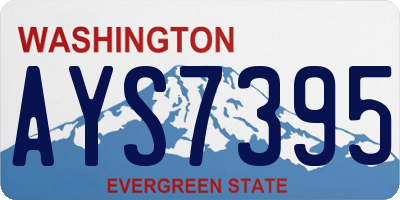 WA license plate AYS7395