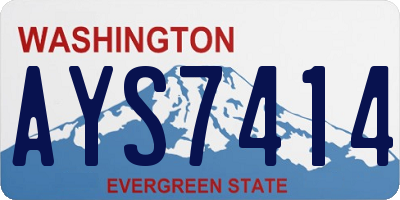 WA license plate AYS7414