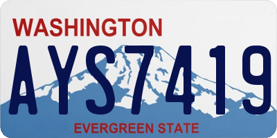 WA license plate AYS7419