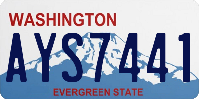 WA license plate AYS7441
