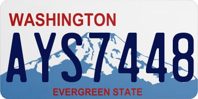 WA license plate AYS7448