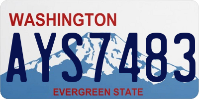 WA license plate AYS7483