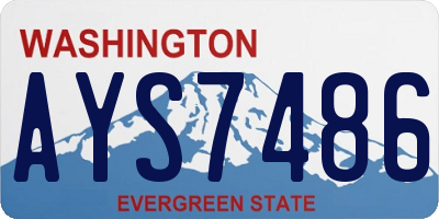 WA license plate AYS7486