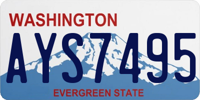 WA license plate AYS7495