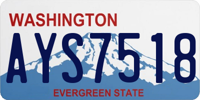WA license plate AYS7518