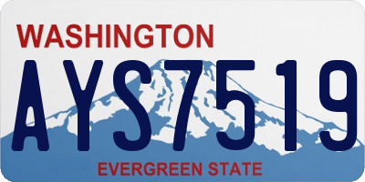WA license plate AYS7519