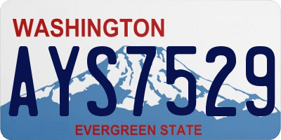WA license plate AYS7529