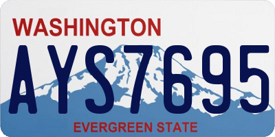 WA license plate AYS7695