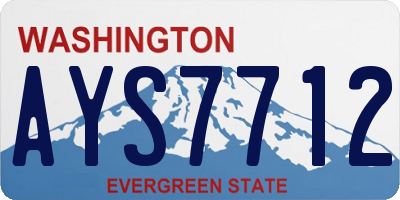 WA license plate AYS7712