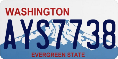 WA license plate AYS7738