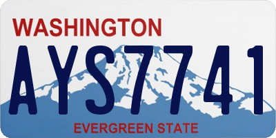 WA license plate AYS7741