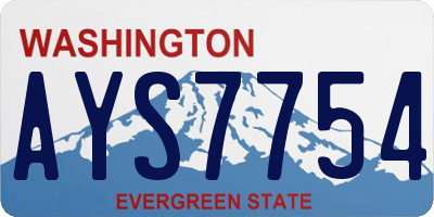 WA license plate AYS7754