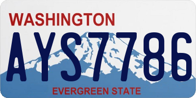 WA license plate AYS7786