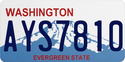 WA license plate AYS7810
