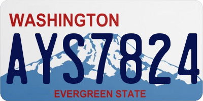 WA license plate AYS7824