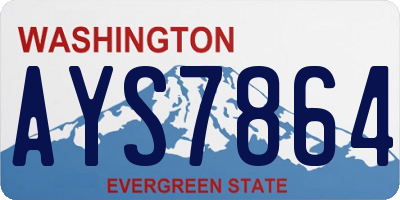 WA license plate AYS7864