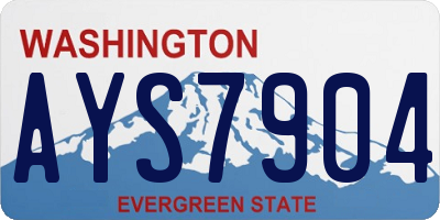 WA license plate AYS7904