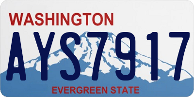 WA license plate AYS7917