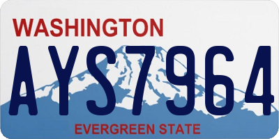 WA license plate AYS7964