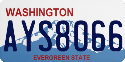 WA license plate AYS8066
