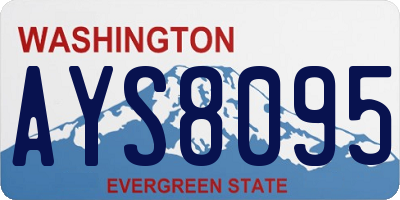 WA license plate AYS8095