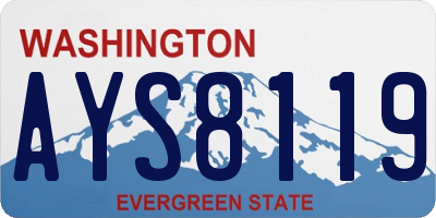 WA license plate AYS8119