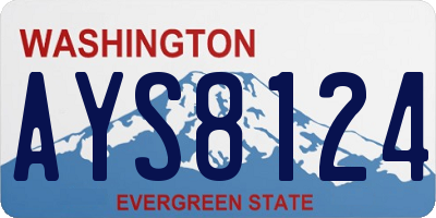 WA license plate AYS8124