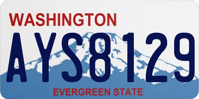WA license plate AYS8129