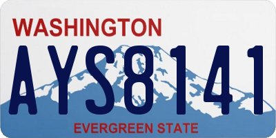 WA license plate AYS8141