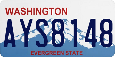 WA license plate AYS8148