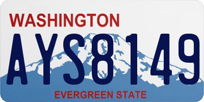 WA license plate AYS8149