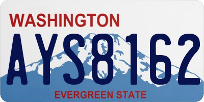 WA license plate AYS8162