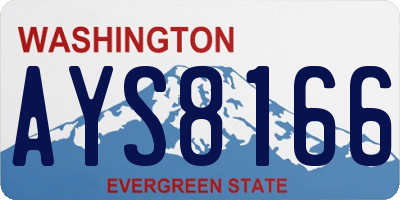 WA license plate AYS8166