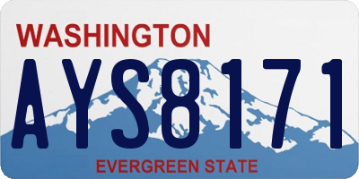 WA license plate AYS8171