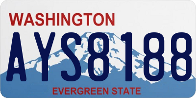 WA license plate AYS8188