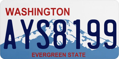 WA license plate AYS8199