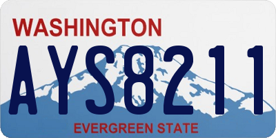 WA license plate AYS8211