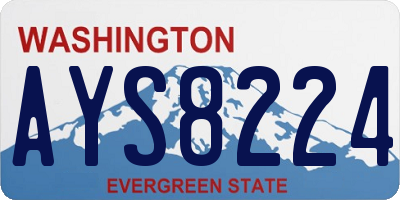 WA license plate AYS8224