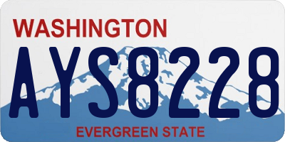 WA license plate AYS8228