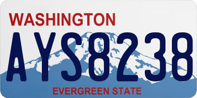 WA license plate AYS8238