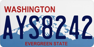 WA license plate AYS8242