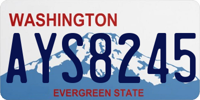 WA license plate AYS8245