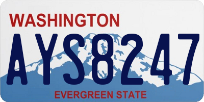 WA license plate AYS8247