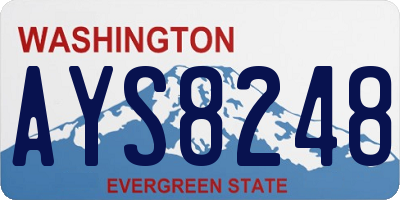 WA license plate AYS8248