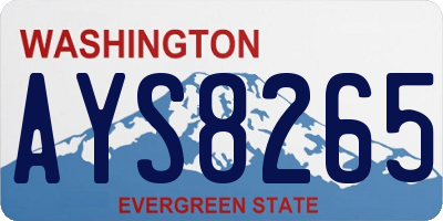 WA license plate AYS8265