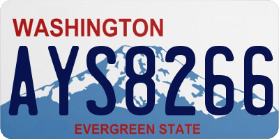 WA license plate AYS8266