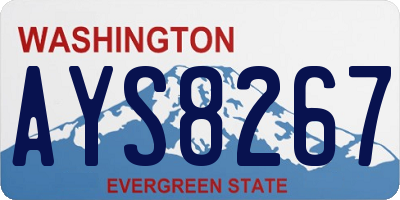 WA license plate AYS8267