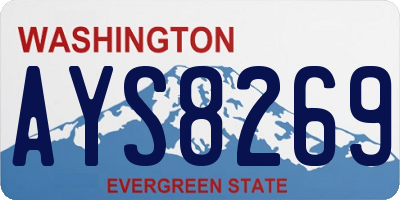 WA license plate AYS8269