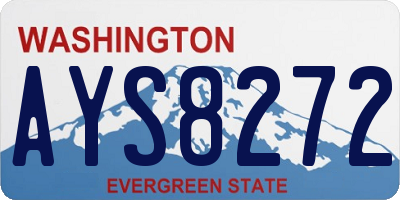 WA license plate AYS8272